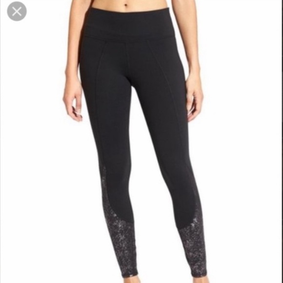 Athleta High Rise Crackle Flow Chaturanga Leggings - Picture 2 of 9